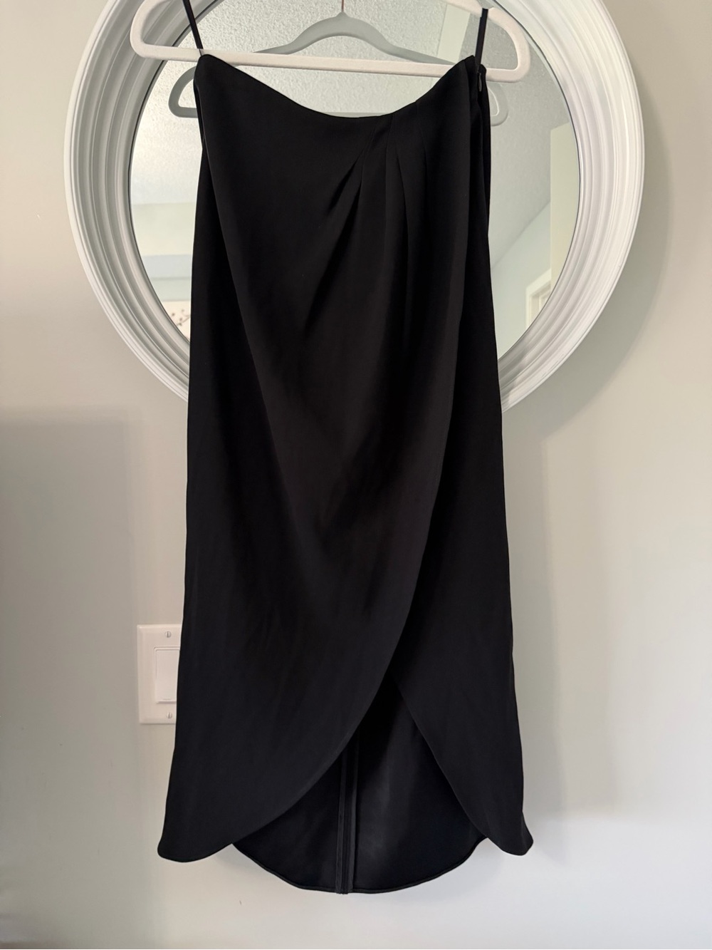 Aritzia Babaton Kinsley Black Draped Wrap Skirt